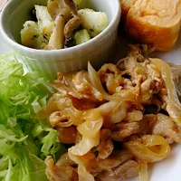 玉ねぎたっぷり♪豚のしょうが焼き