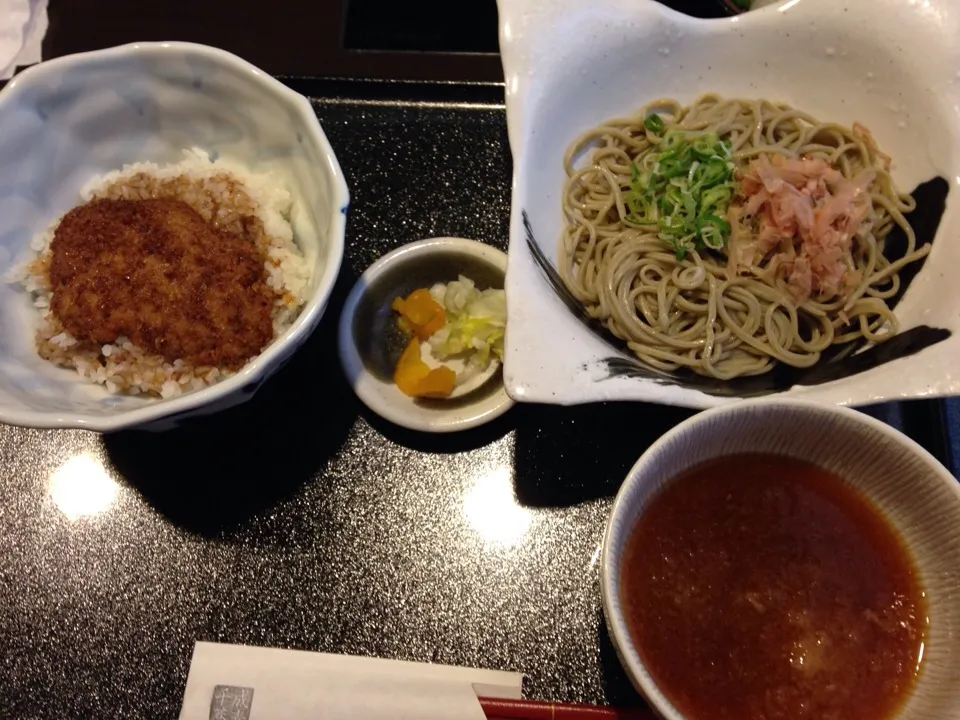 おろし蕎麦＆ソースカツ丼|じゅんママさん