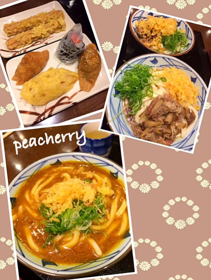 Snapdishの料理写真:留守番三人👨👧👧のお昼ご飯は丸亀製麺！|☆ぴ〜ちゃん☆さん