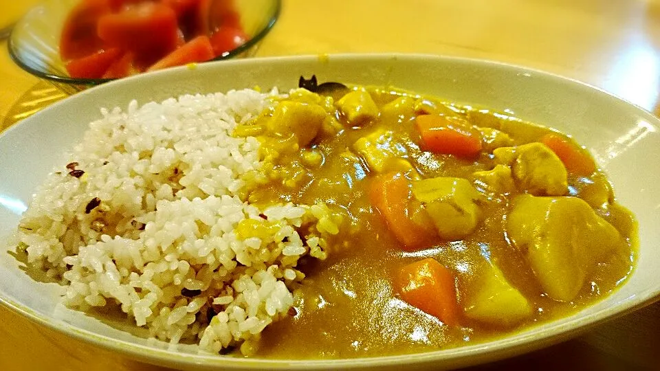 オーガニックカレーは給食の味(^^;|ジイジさん