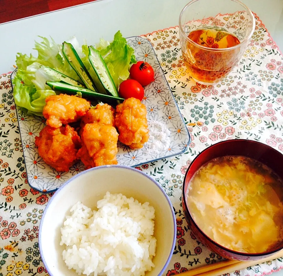 からあげ、たまごスープ|ユウコさん