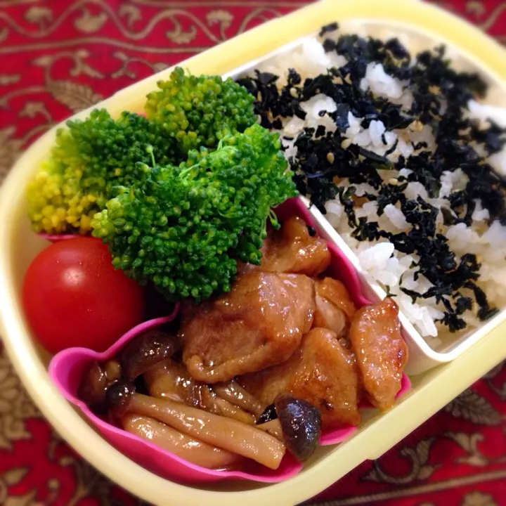 鶏もも肉としめじの中華風炒め弁当|もえさん