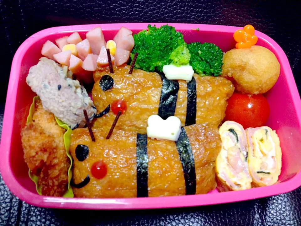 ミツバチ稲荷弁当|こむぎさん