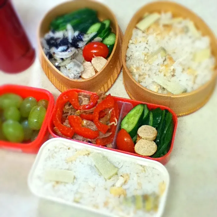 Today's lunch box.たけのこごはーん^ - ^|hoppycowさん