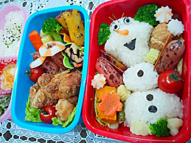 オラフのお弁当

今日は娘の幼稚園遠足でキャラ弁を作ってました、アナと雪の女性が大好きで注文されました。とにかく頑張って作ってみました。(*^^*)|HM-jastさん