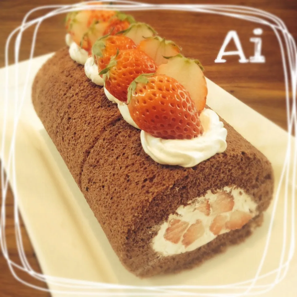 Snapdishの料理写真:さくちんさんの料理 ティラミスロールケーキ🎶|Ai☆さん