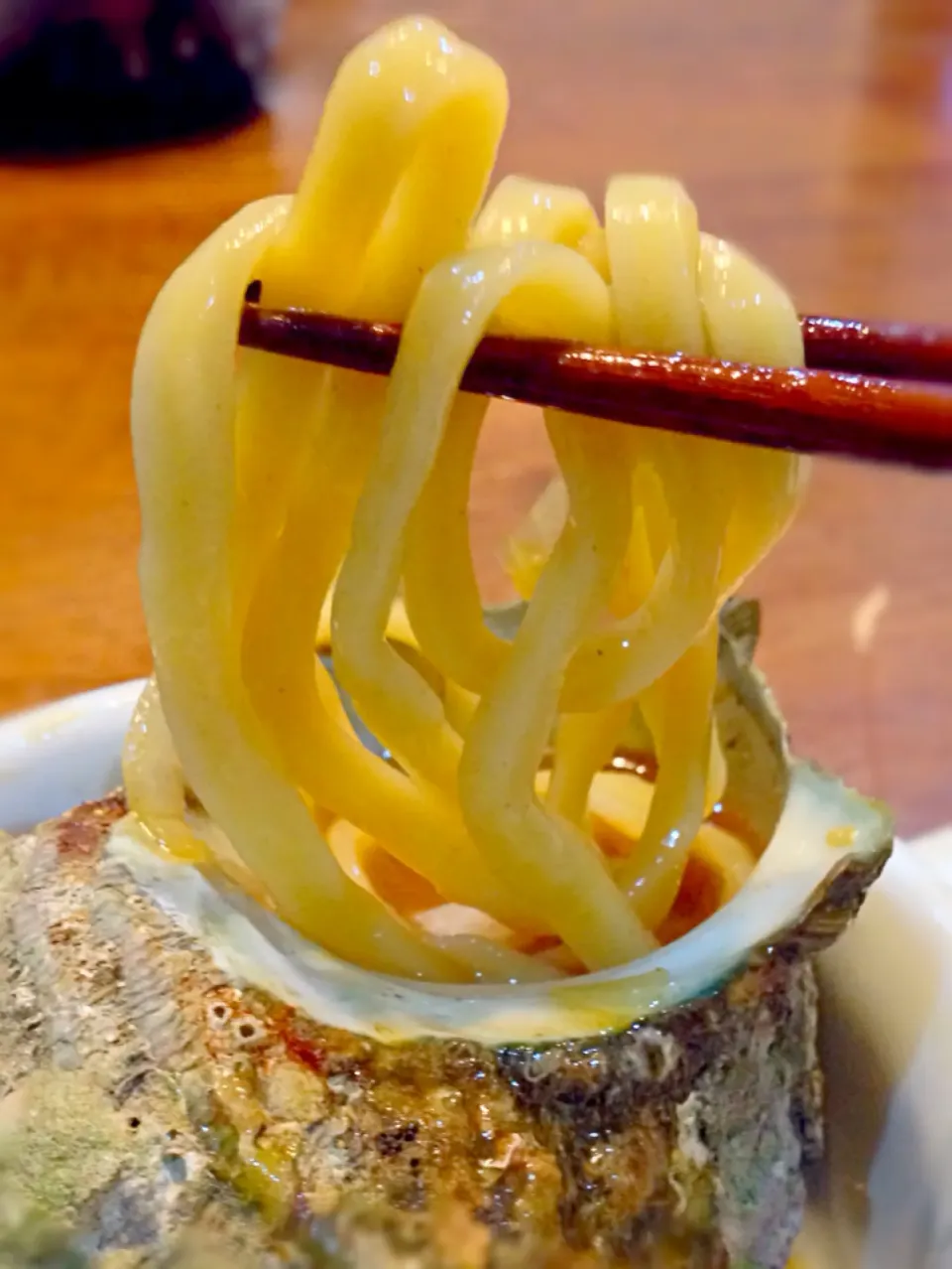 サザエの壺焼きつけ麺🍜|おかっぴーさん