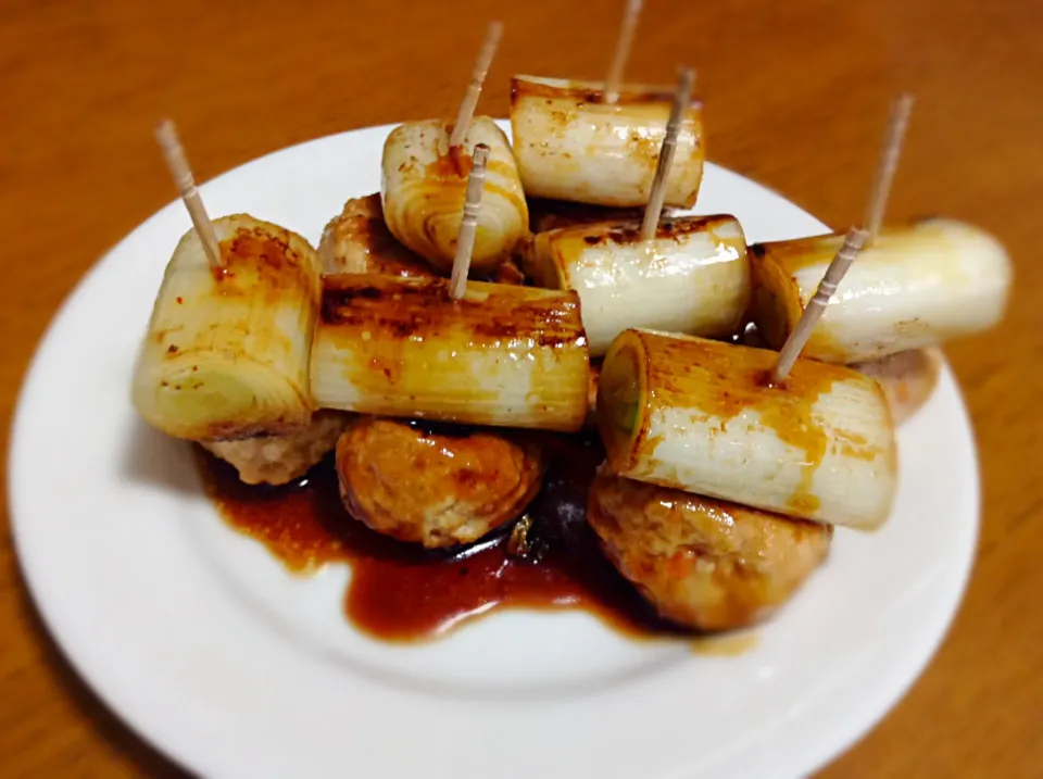 鶏つくね ピンチョス風|ちぇりさん