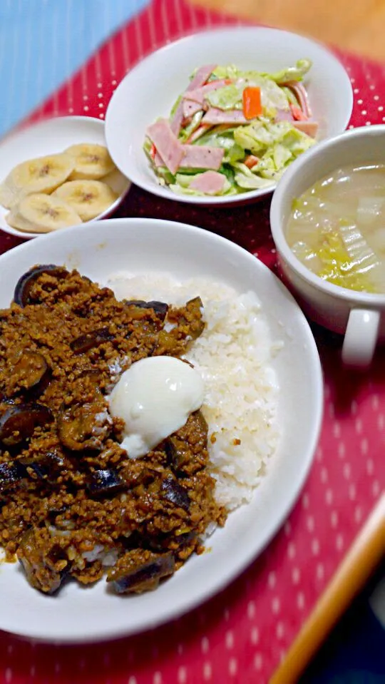 茄子と挽き肉のドライカレー|ゆきさん