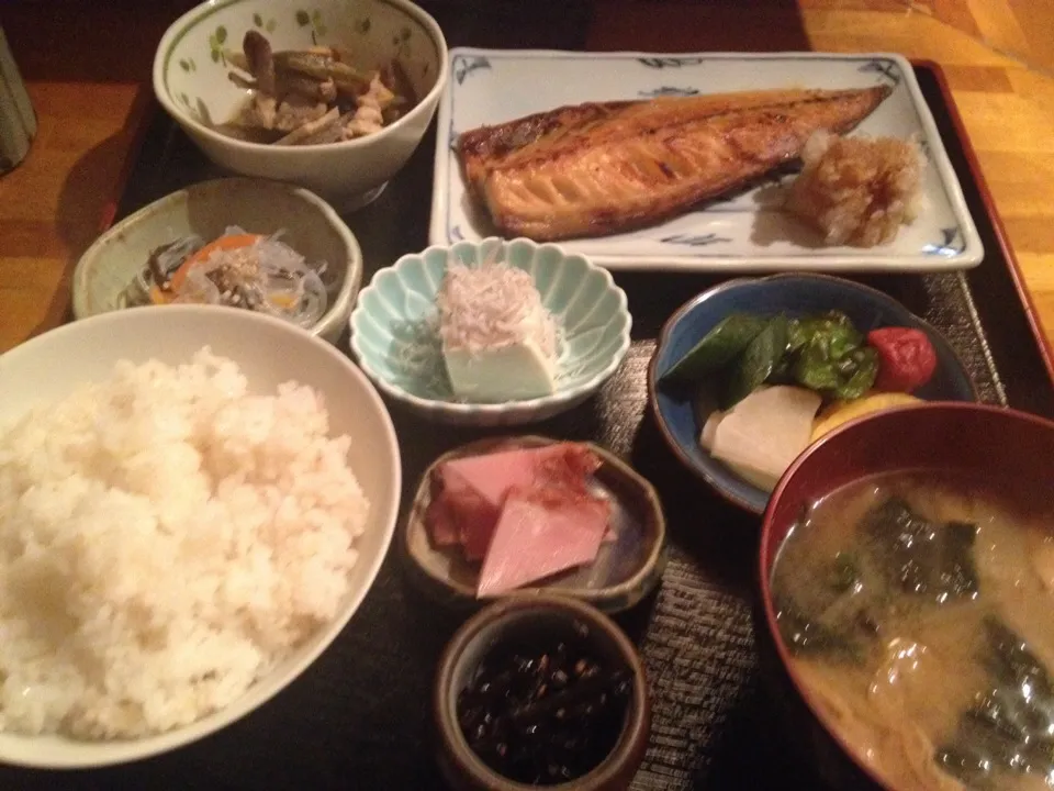 Snapdishの料理写真:鯖焼き定食|おっちさん