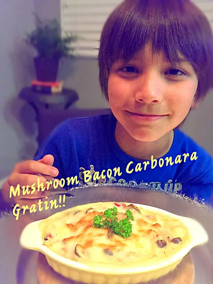 Mushroom n Bacon Carbonara Gratin!|The Reinhartsさん