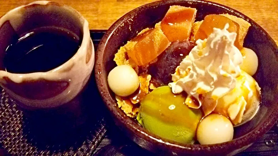 Snapdishの料理写真:和パフェでほっこり中～♪ヽ(´▽｀)/|みっつさん