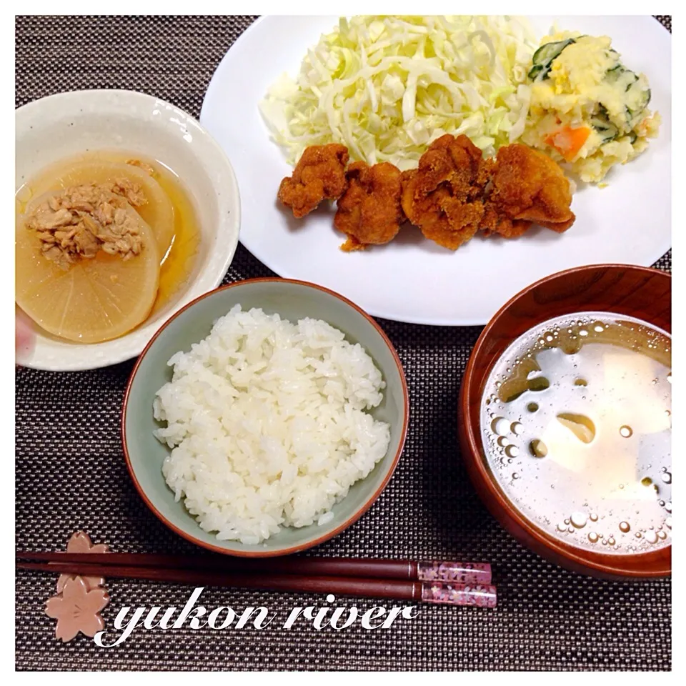 唐揚げ定食♡4/22|☆*yuko's kitchen*☆さん