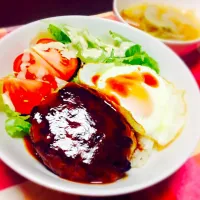 おからハンバーグのロコモコ丼|ミズホさん