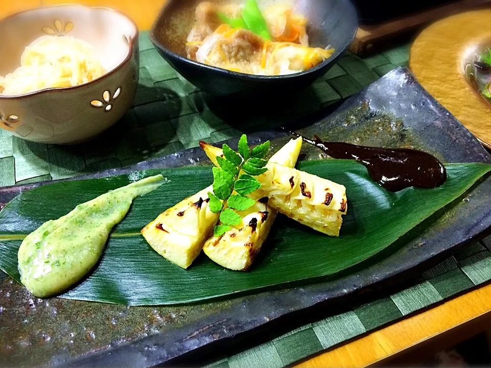 焼き筍。田楽みそと木の芽みそ。|Seiko Kiyota Matsueさん