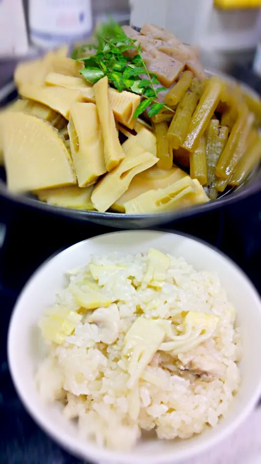 筍ご飯と筍の煮物♪|ひーちゃんさん