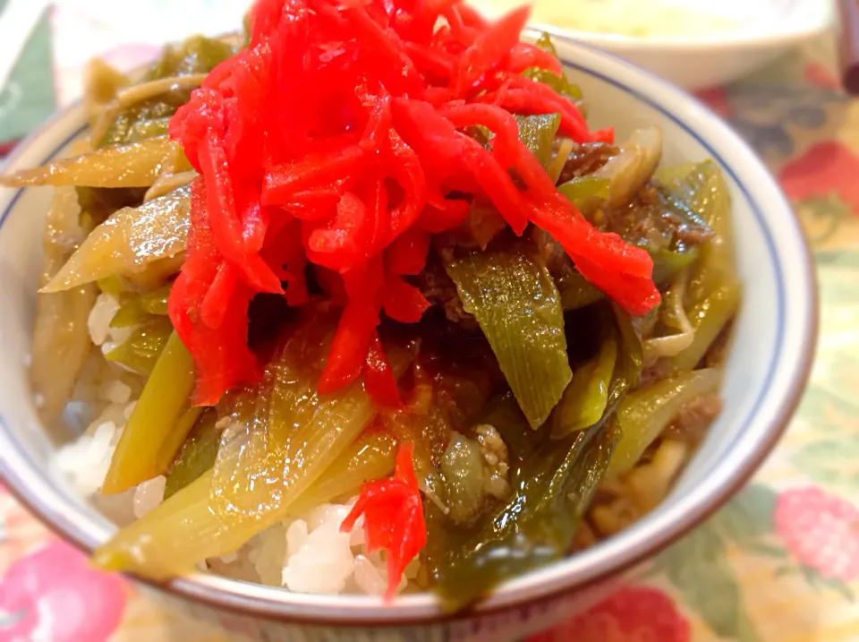 我が家の牛丼🐮 ごぼう入り|アライさんさん