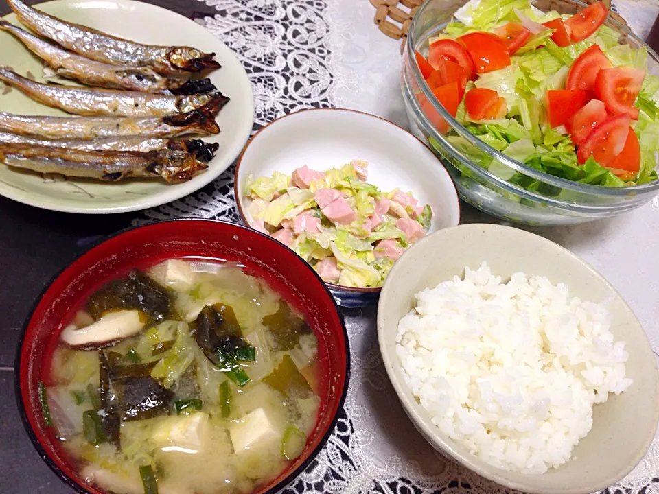 子持ちししゃもの晩ご飯|やすさん