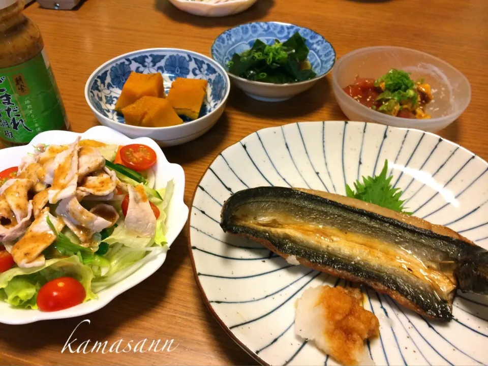 秋刀魚の開き🐟 冷しゃぶサラダ🌱|かまさん