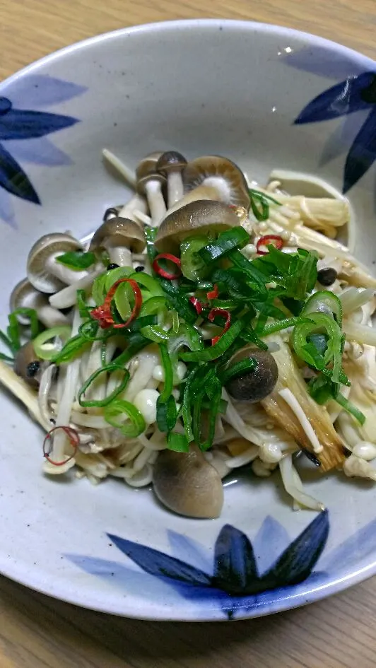 焼ききのこ ねぎぽん酢|みあこさん