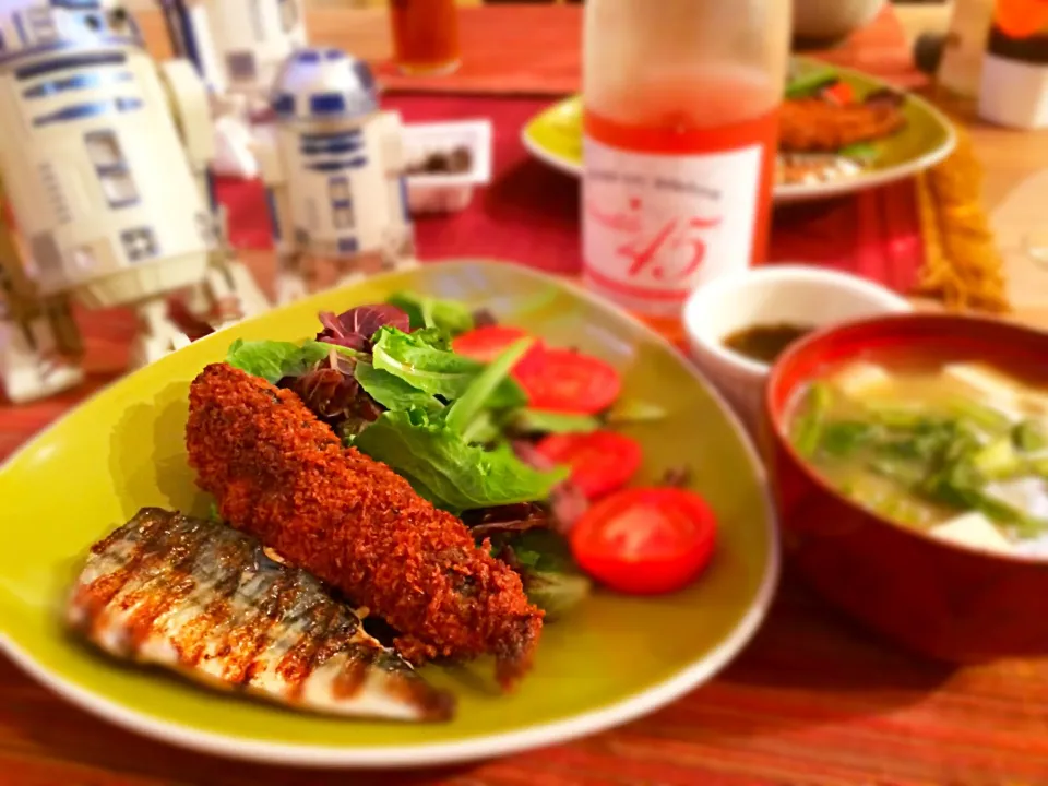 Snapdishの料理写真:Broiled mackerel and panko fried mackerel.|Akiko Nishimaeさん