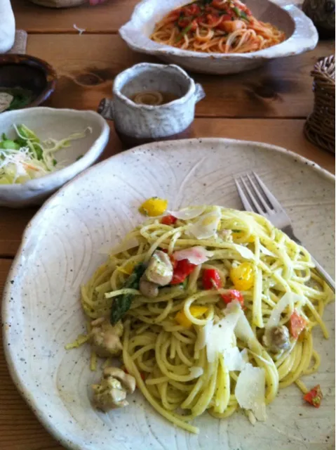 久しぶり友ランチ〜バジリコクリームパスタ(^_^)私好み！|まーままさん