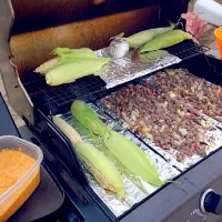 Carne Asada!(steak), corn, and homemade sauce|Mario A. Huertaさん