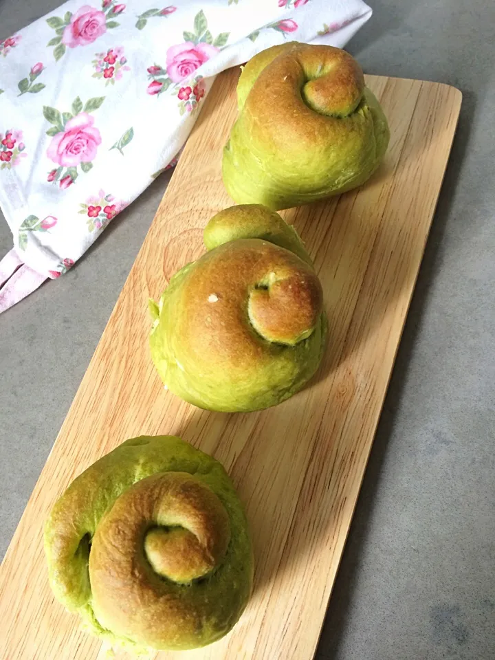 Matcha bread with white chocolate|12Dragonさん