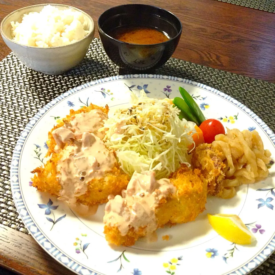 チキンカツ定食|ねこまちさん