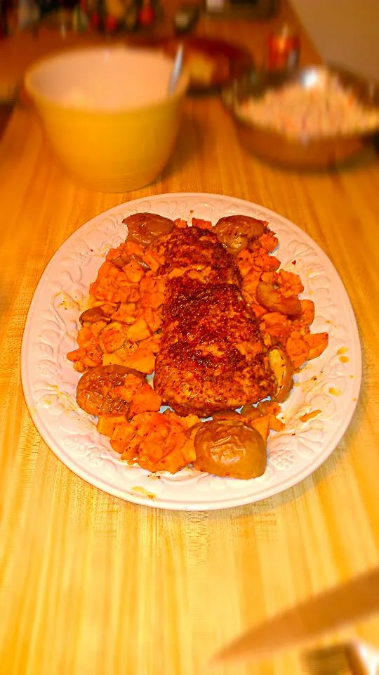 pork roast with sweet potato and apples|Ashley Lawsonさん