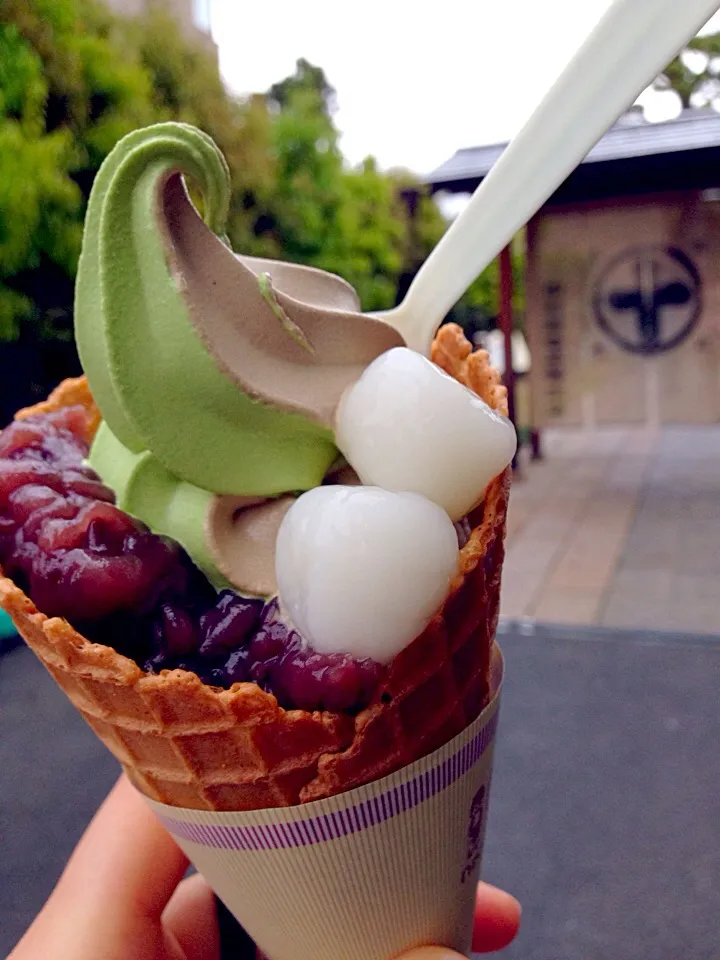 Hoji tea and Matcha flavor ice cream!|mさん