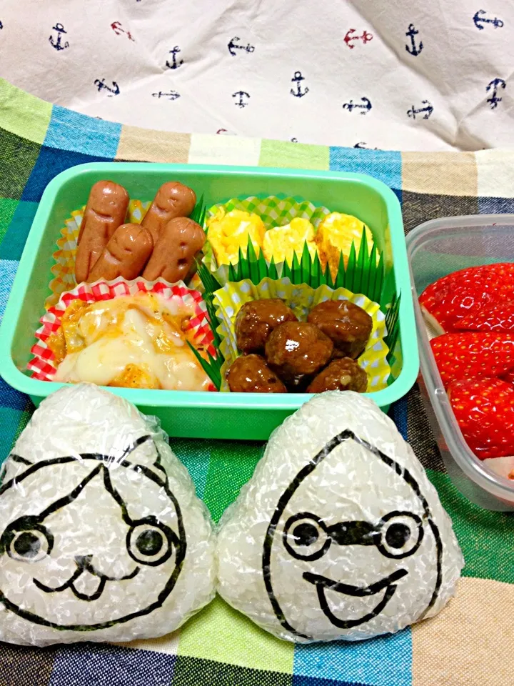 Snapdishの料理写真:妖怪ウォッチおにぎり弁当|フローゼさん