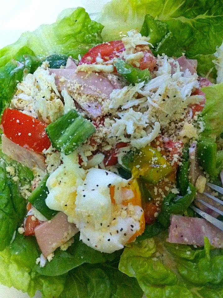 Crab meat ham lettuce salad|susan laiさん