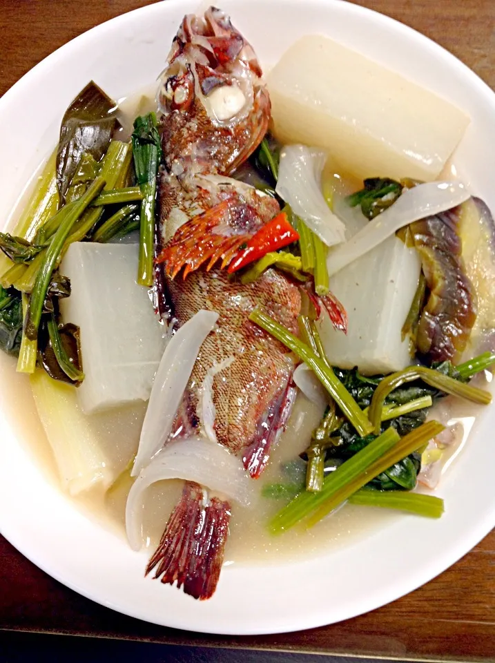 アラカブ 味噌汁 スープ /sinigang na fish in miso shiru# philppine cuisine@Miki's House|Miki Jorierose Obispoさん