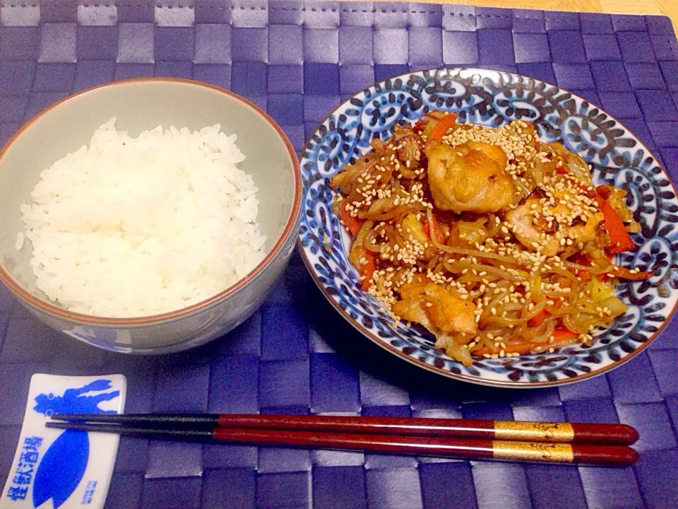 白滝で焼きそば風定食|Tarou  Masayukiさん