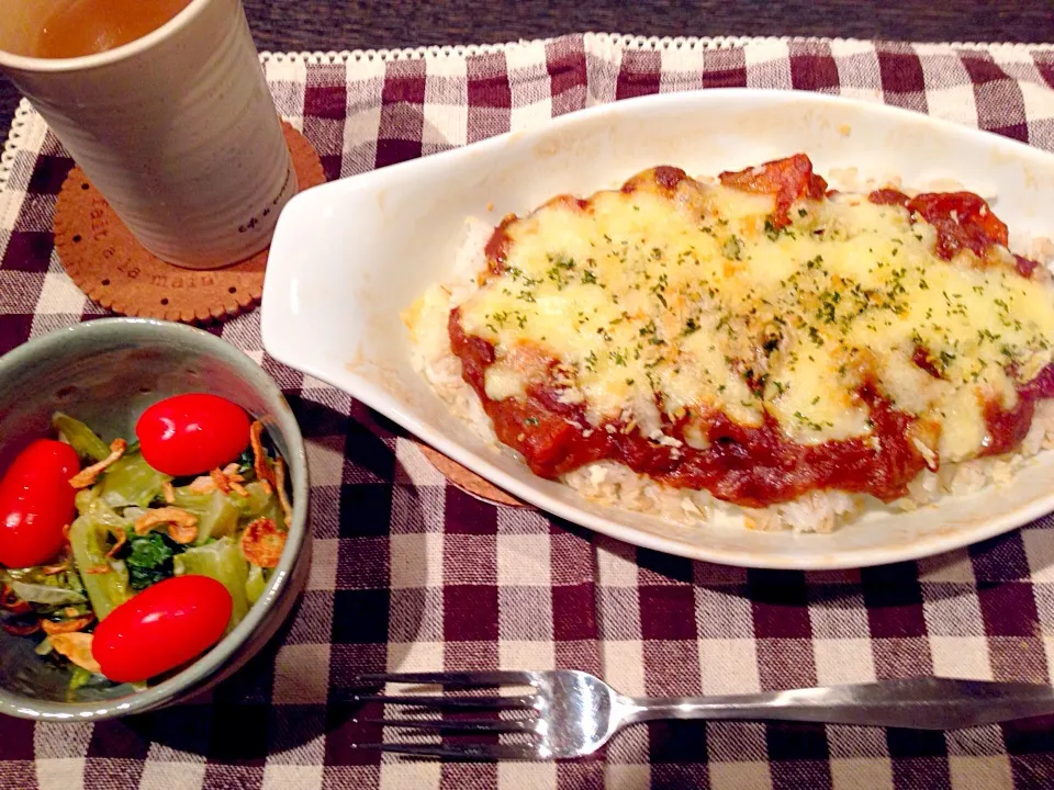 2日目カレーをドリアにしましたヽ(´∀｀)ﾉ|かぴこさん