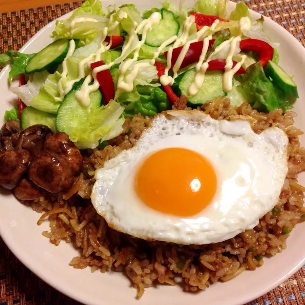 今日の晩ご飯はそばめし。|chacoさん