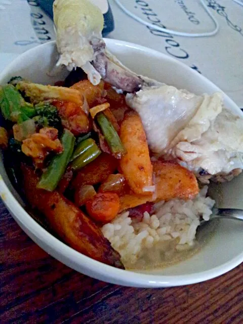 Simple Chicken Soup with cooked vegetables :D|Ambrosidiaさん