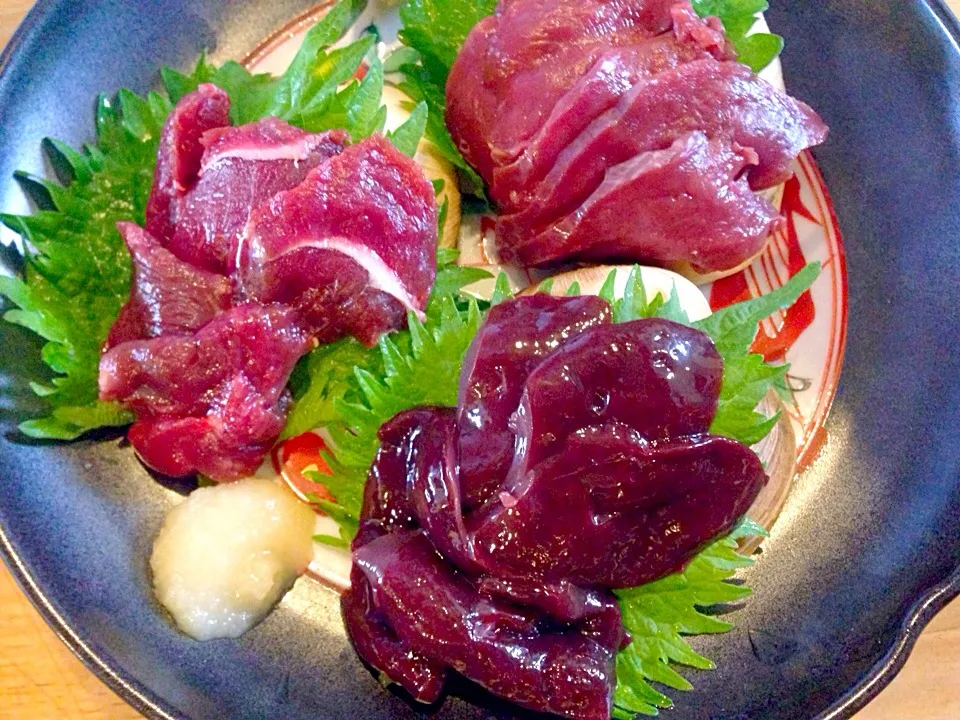 【えぞ鹿肉】もも、レバー、はつ   お好きなように召しあがって下さいませ|亀戸 養生蕎麦 高のさん