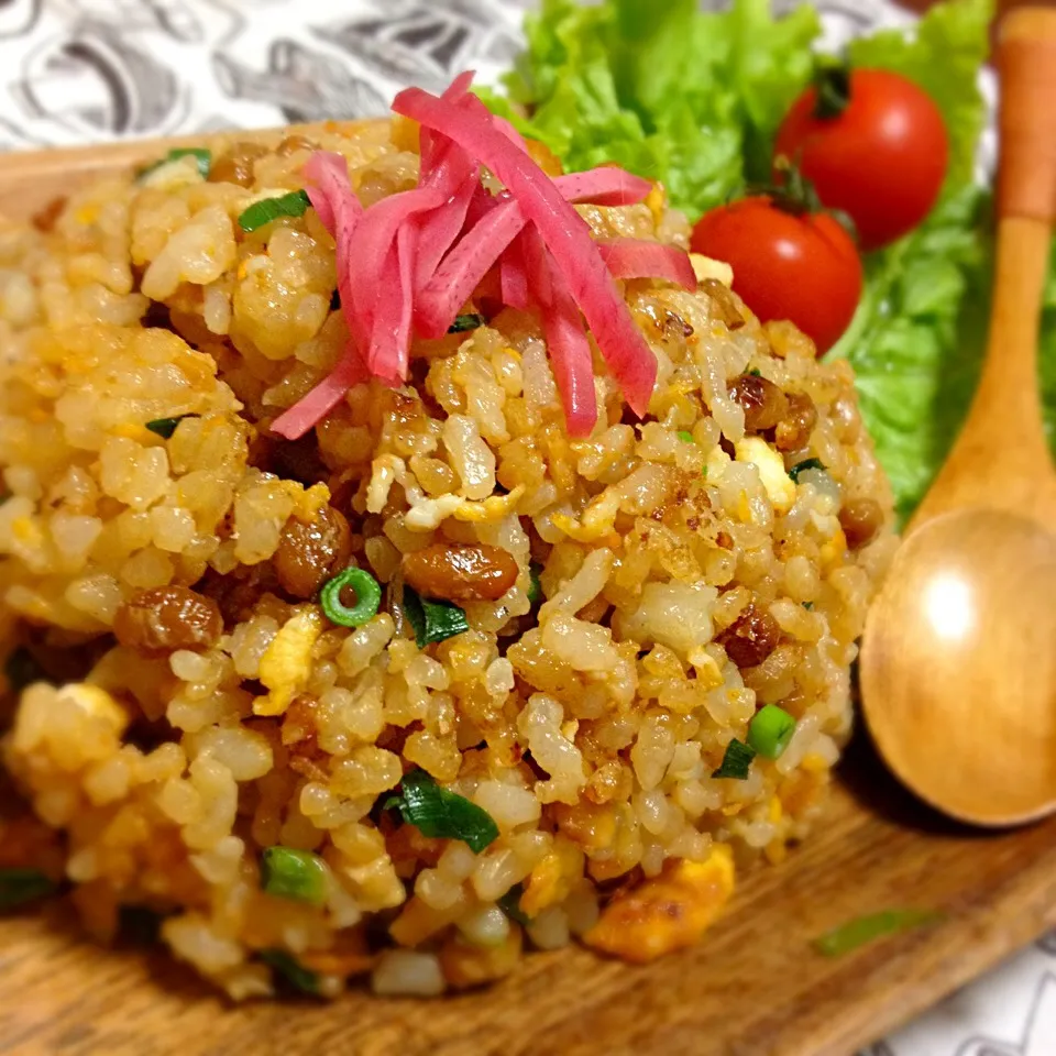 🍀ひろ🍀さんの料理 激旨♡ピリ辛納豆炒飯♡|ららさん