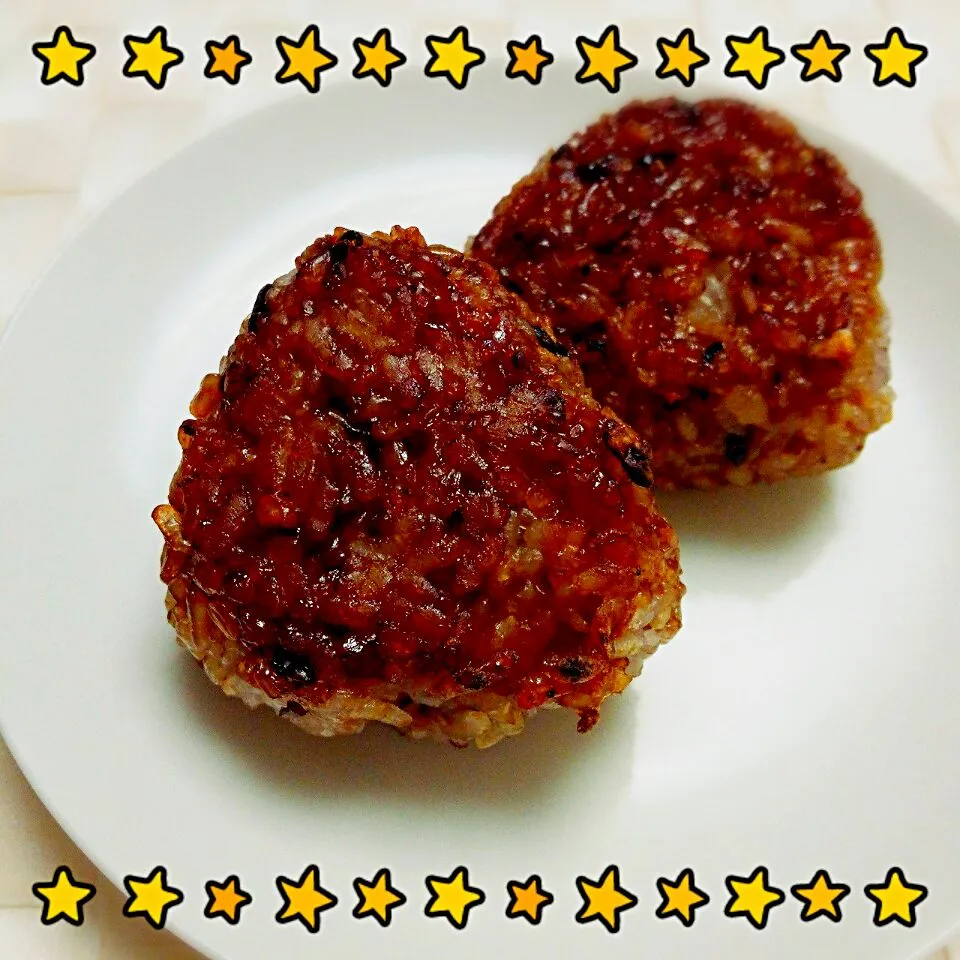 Snapdishの料理写真:焼おにぎり(o^-^)♪|えみ(๑´ڡ`๑)♪さん