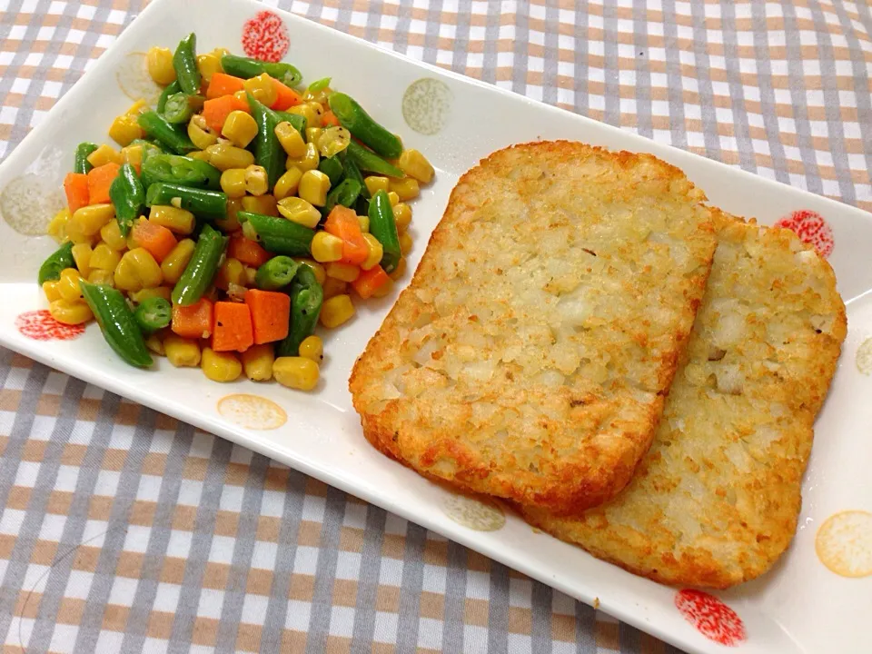 Hash Brown + Mixed Veggies|✨강민지✨さん