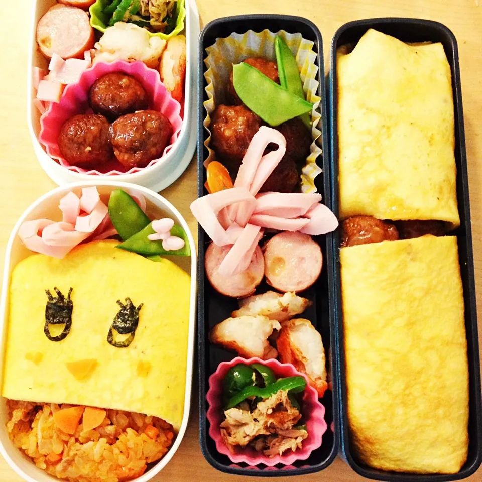 Snapdishの料理写真:オムライス弁当|ekiantiさん