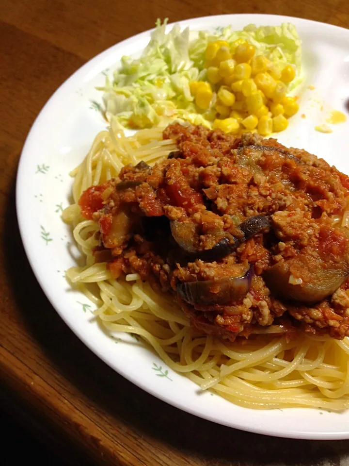 茄子とミートソースパスタ|VIIIXさん