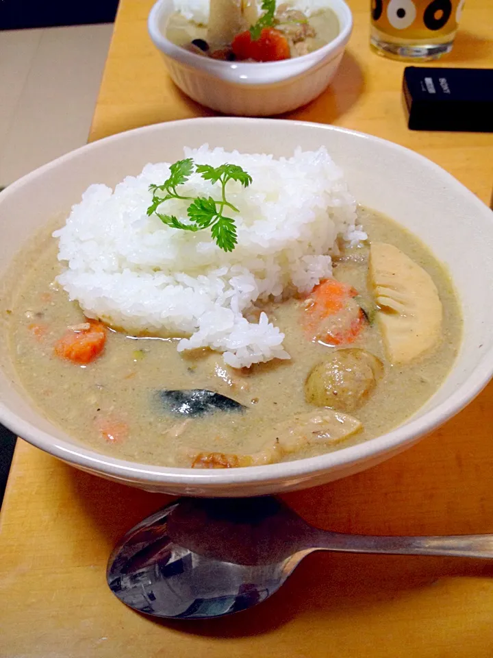 絹豆腐入りのグリーンカレー|alleh hsuehさん