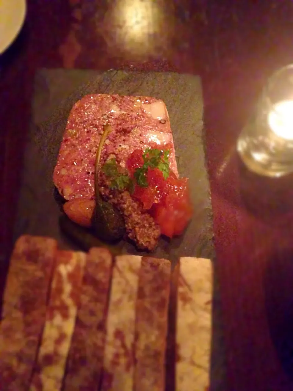 Duck Liver pate with apricot jam and Mustard seed|Ariz Guzmanさん