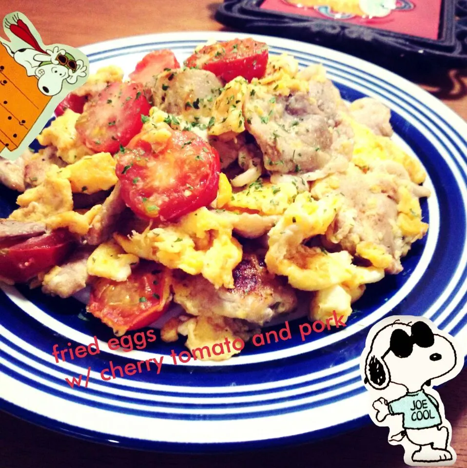 豚肉とトマトの卵炒め🍳|🌜 miaow 🌞さん