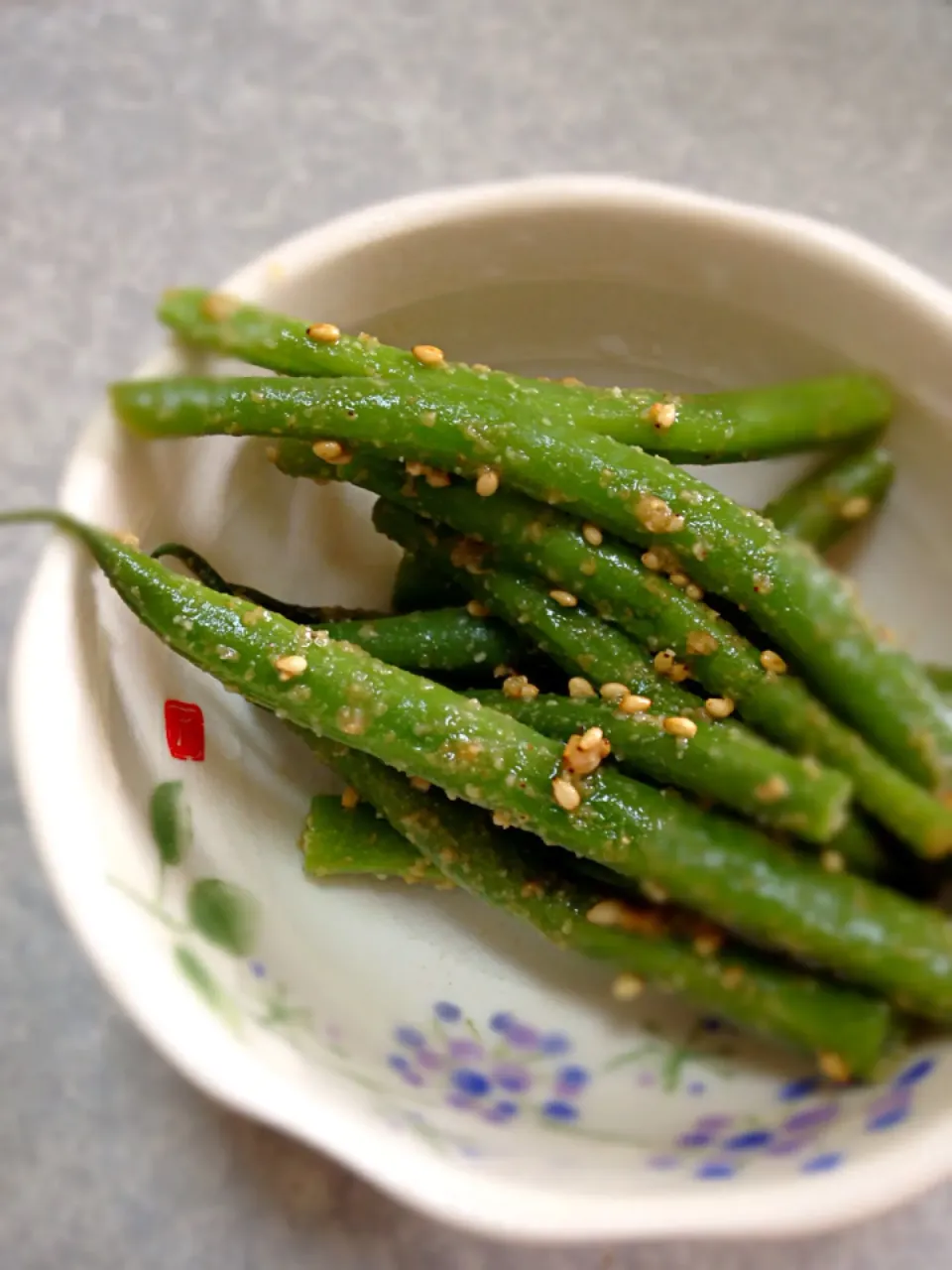 納豆タレで簡単味付け！インゲンの胡麻和え（≧∇≦）|Akikoさん