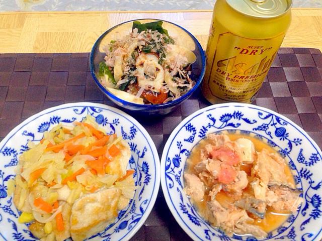 サザエさん磯野家とフグタ家のツマミをプレミアムドライで/Tarou
