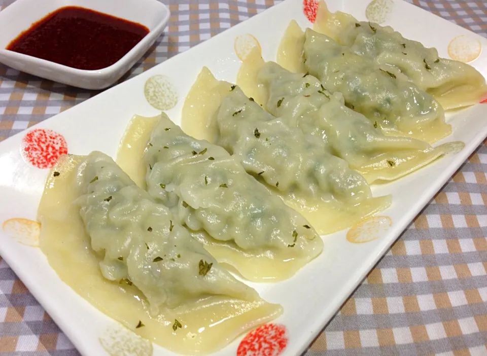 Snapdishの料理写真:Mushi-Gyoza 歓迎|✨강민지✨さん